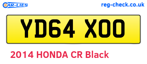 YD64XOO are the vehicle registration plates.