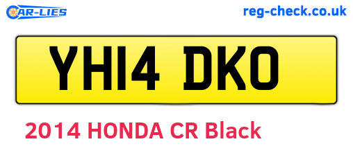 YH14DKO are the vehicle registration plates.