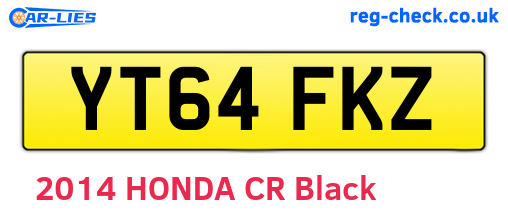 YT64FKZ are the vehicle registration plates.