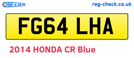 FG64LHA are the vehicle registration plates.