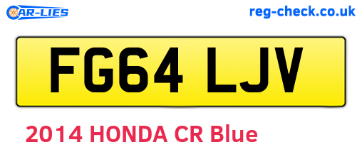 FG64LJV are the vehicle registration plates.