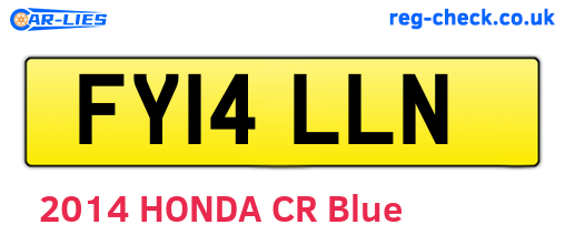 FY14LLN are the vehicle registration plates.