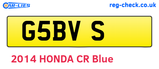 G5BVS are the vehicle registration plates.