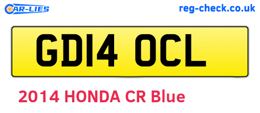 GD14OCL are the vehicle registration plates.
