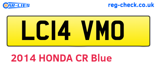LC14VMO are the vehicle registration plates.