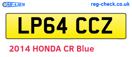 LP64CCZ are the vehicle registration plates.