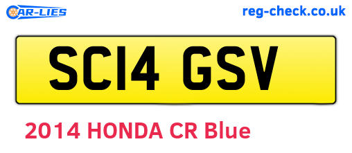 SC14GSV are the vehicle registration plates.