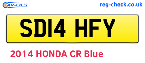 SD14HFY are the vehicle registration plates.