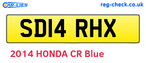 SD14RHX are the vehicle registration plates.