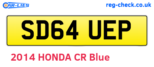 SD64UEP are the vehicle registration plates.
