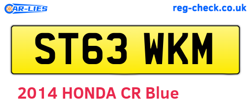 ST63WKM are the vehicle registration plates.