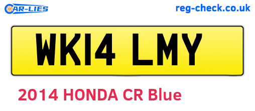 WK14LMY are the vehicle registration plates.