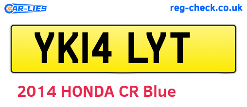 YK14LYT are the vehicle registration plates.