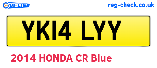 YK14LYY are the vehicle registration plates.