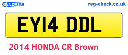 EY14DDL are the vehicle registration plates.