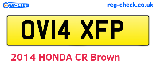 OV14XFP are the vehicle registration plates.
