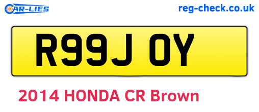 R99JOY are the vehicle registration plates.