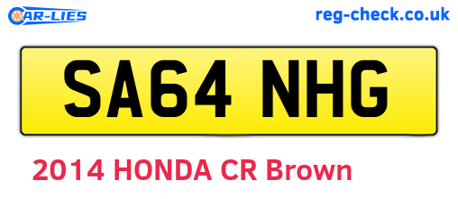 SA64NHG are the vehicle registration plates.