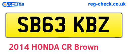 SB63KBZ are the vehicle registration plates.