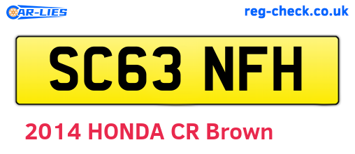 SC63NFH are the vehicle registration plates.