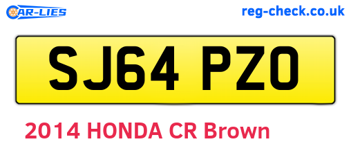SJ64PZO are the vehicle registration plates.