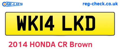 WK14LKD are the vehicle registration plates.