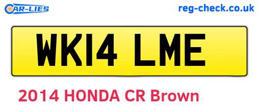 WK14LME are the vehicle registration plates.