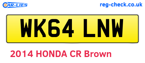 WK64LNW are the vehicle registration plates.