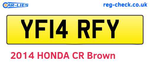 YF14RFY are the vehicle registration plates.