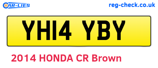 YH14YBY are the vehicle registration plates.