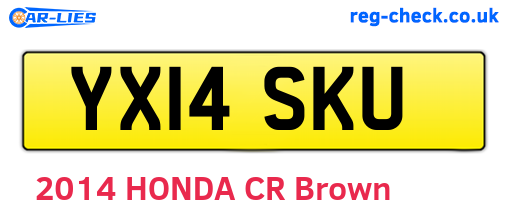 YX14SKU are the vehicle registration plates.