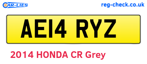 AE14RYZ are the vehicle registration plates.