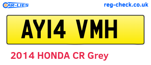 AY14VMH are the vehicle registration plates.