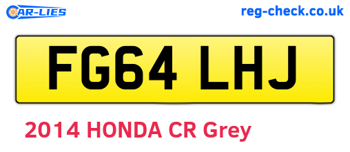 FG64LHJ are the vehicle registration plates.
