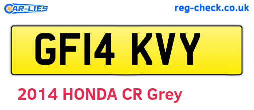 GF14KVY are the vehicle registration plates.