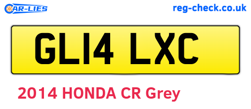 GL14LXC are the vehicle registration plates.