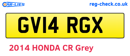 GV14RGX are the vehicle registration plates.