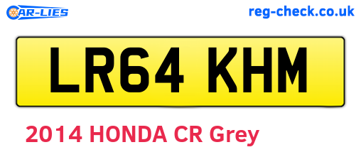 LR64KHM are the vehicle registration plates.