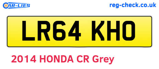 LR64KHO are the vehicle registration plates.