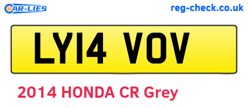 LY14VOV are the vehicle registration plates.