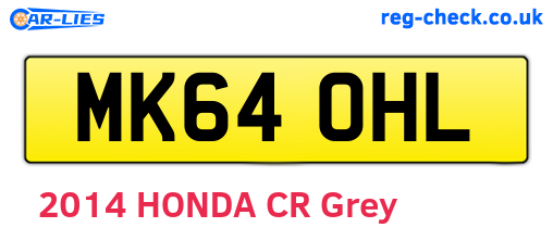MK64OHL are the vehicle registration plates.