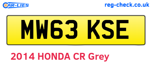 MW63KSE are the vehicle registration plates.