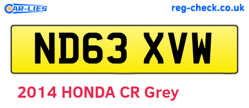 ND63XVW are the vehicle registration plates.