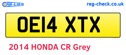 OE14XTX are the vehicle registration plates.