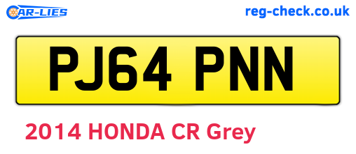 PJ64PNN are the vehicle registration plates.