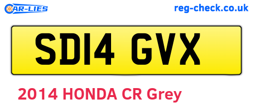 SD14GVX are the vehicle registration plates.