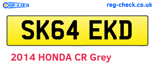 SK64EKD are the vehicle registration plates.