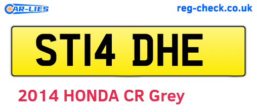 ST14DHE are the vehicle registration plates.