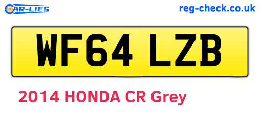 WF64LZB are the vehicle registration plates.