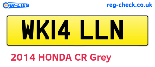 WK14LLN are the vehicle registration plates.